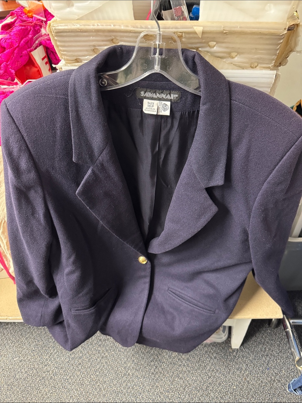 Vintage Savannah wool blazer 16 petite // 082869